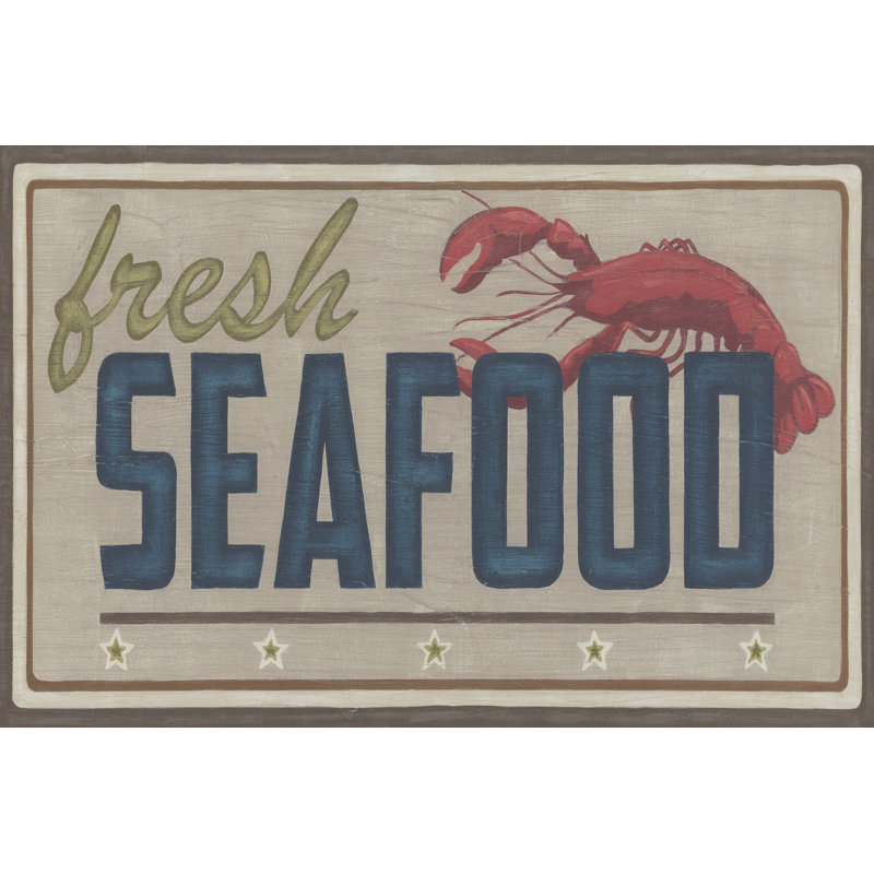 Shoreline Signs I by June Erica Vess - Wrapped Canvas Print, 30cm H x 46cm W x 3.8cm D
