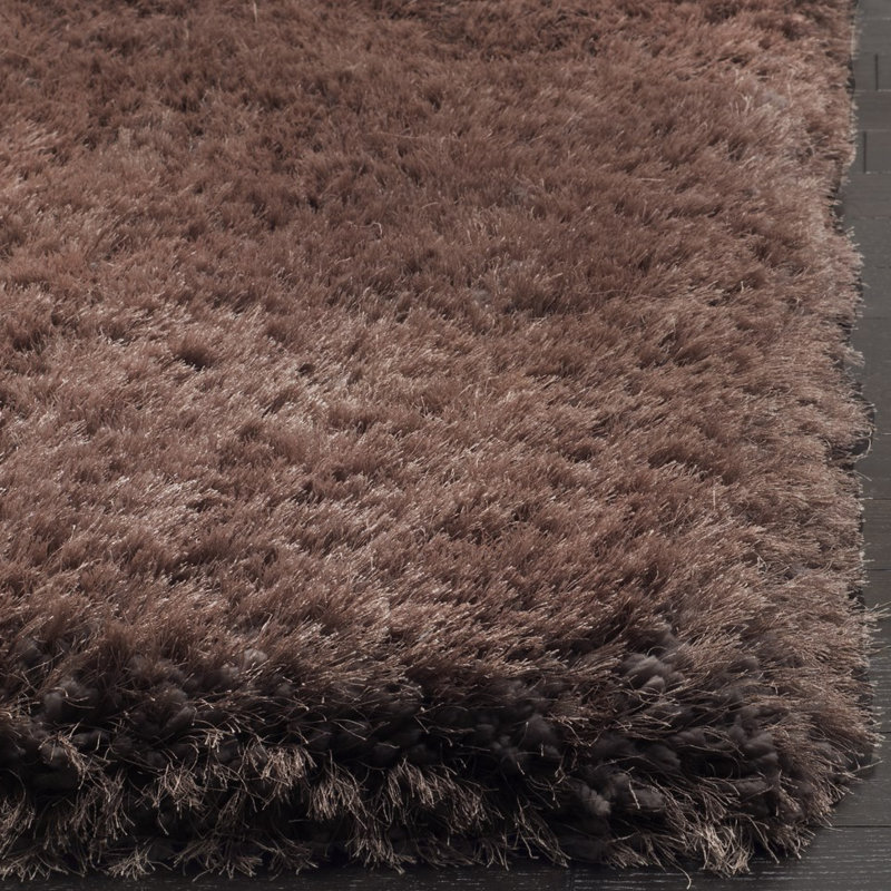 Tapis performance à poil long de couleur unie touffeté à la main de luxe Bevan, Rectangle 4pi x 6 pi