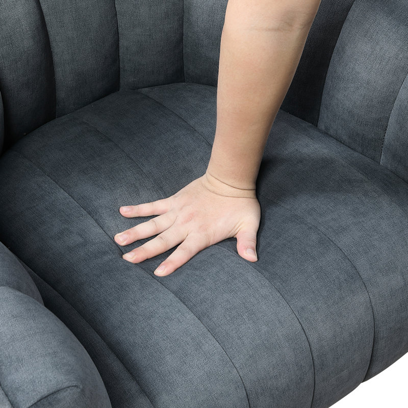 Fauteuil d'appoint moderne en velours, Dark Grey