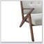 Chaise longue capitonnée en polyester à 4 pieds LIGHT GREY