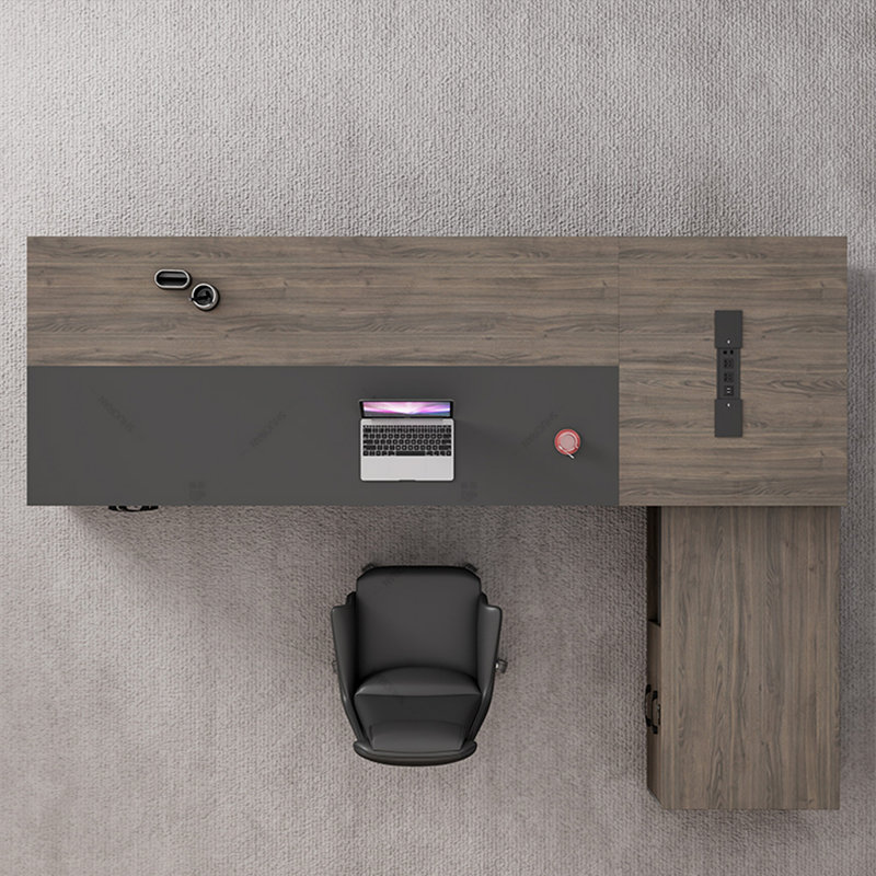 Bureau en L 110,24 po, H 29,53 po x l 110,24 po x P 62,99 po