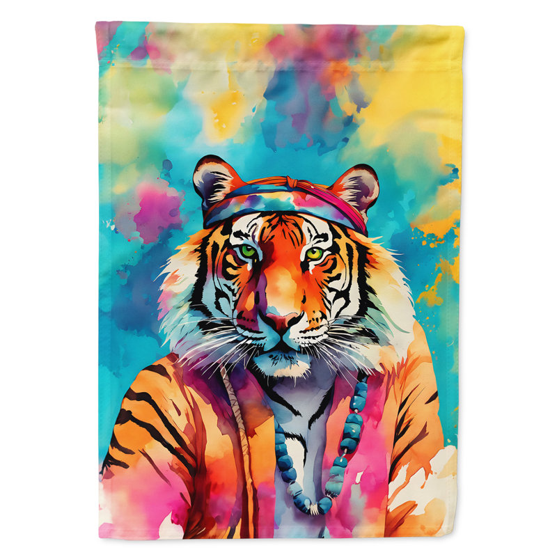 Drapeau de maison de tigre du Bengale hippie