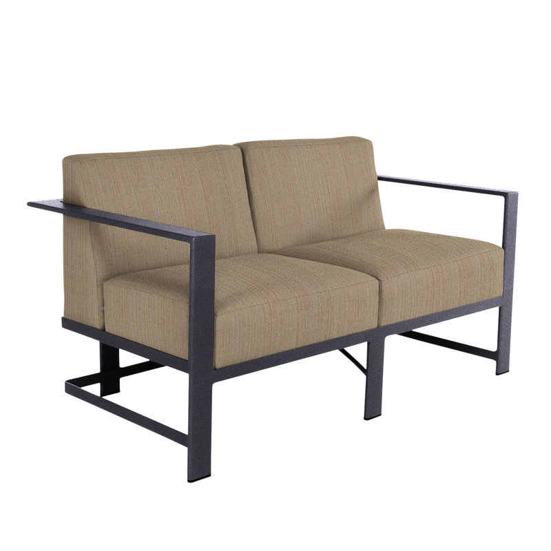 Studio Outdoor 2 - Seat Loveseat, Graphite, Flagship Stone Sunbrella®