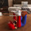 Ornement de table basse en verre moderne et minimaliste en résine Mario