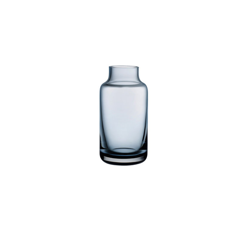 Mini vase en cristal sans plomb Magnolia, Bleu acier, H 4,05 po x l 2,2 po x P 2,2 po