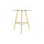 Table de bar d'une hauteur de 36 po, table de pub ronde en verre trempé de 34 po avec pieds en métal chromés et table de bistro moderne pour îlot de cuisine / bar / café