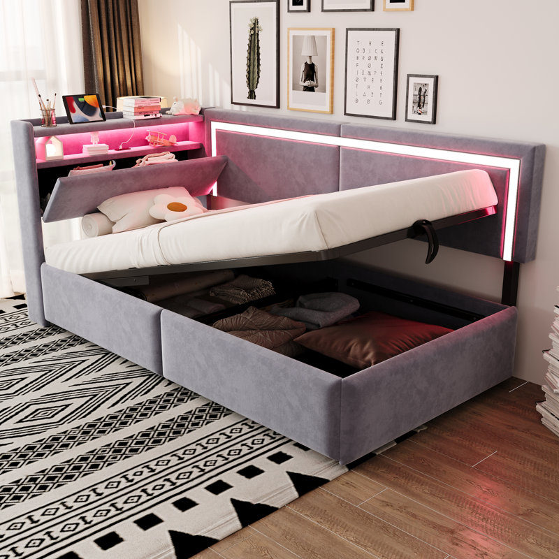 Bed, Light Gray