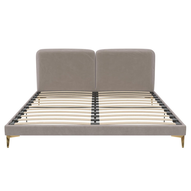 Coco Upholstered Bed, Dark Gray
