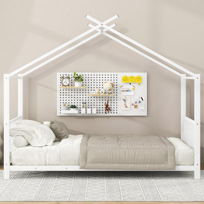Twin Size Metal House Platform Bed