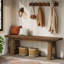 55" Solid Wood Bench-493221442