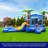HeroKiddo Ocean Shark Inflatable Water Slide Bounce House Combo (with Pool and Blower)