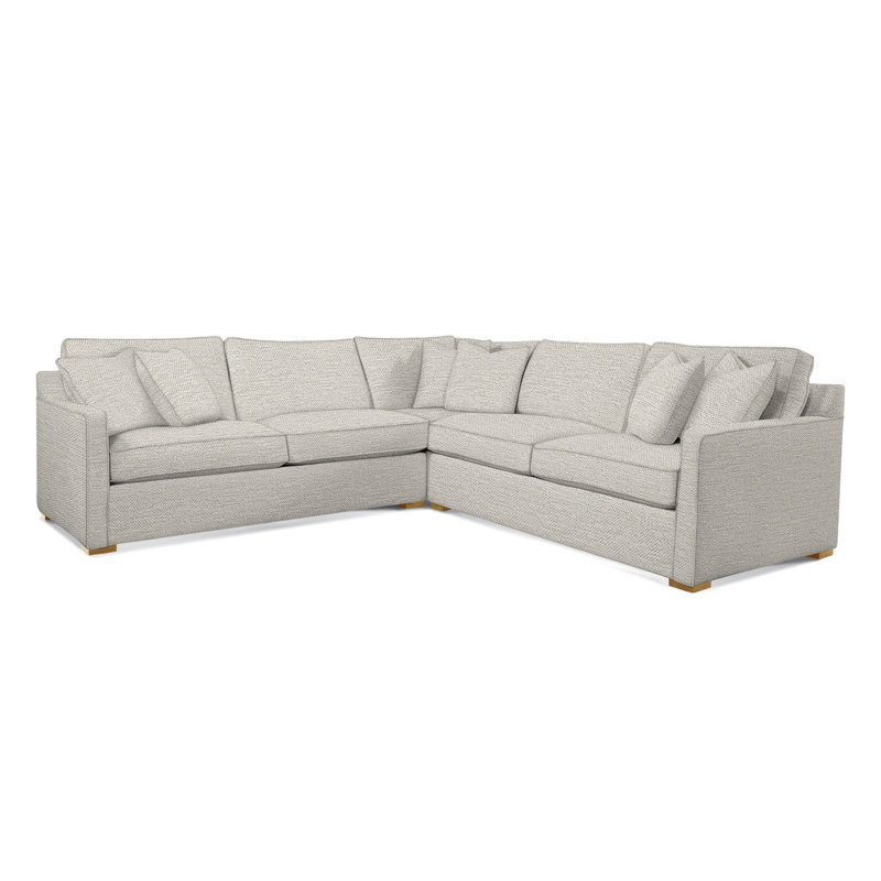 Brentwood Sectional, White Performance Fabric; 0851-94, Honey