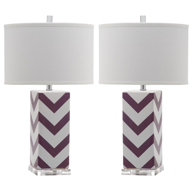 Ceramic Table Lamp, Purple