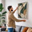 Overlapping Palms and Ferns Botanical - Wrapped Canvas-1184306072-1184306079
