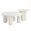 Ensemble de 2 tables basses modernes de style romain inspiré de colonnes avec des pieds cylindriques pour le salon
