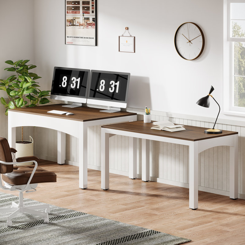 94.5" Extendable Double Desk For 2 Person