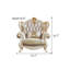 Fauteuil en cuir véritable capitonné European Light Luxury-99901930