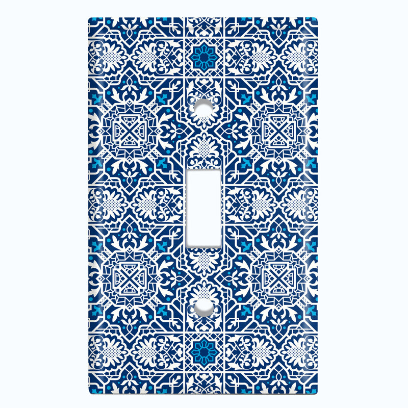 Patterned 1 - Gang Toggle Light Switch Standard Wall Plate