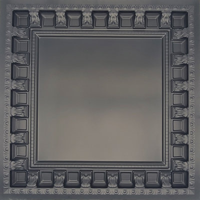 24'' L x 24'' W Coffered PVC Drop-In Ceiling Tile In Black