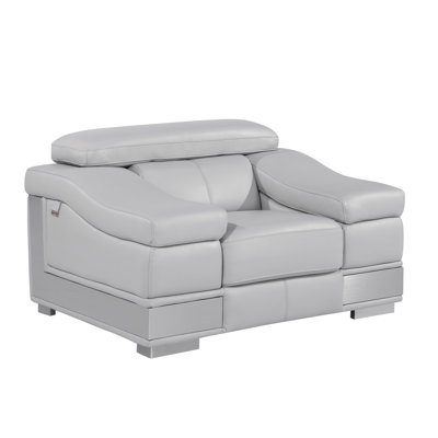 Chaise en cuir italien à grain supérieur