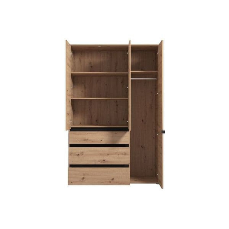 4 Door Manufactured Wood Wardrobe, Walnut