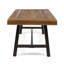  Rectangular Acacia Wood Coffee Table with Slatted Top and Metal Legs for Outdoor Patio, Natural