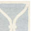 Tapis blanc / bleu en laine à motif géométrique Cannen-2078010503