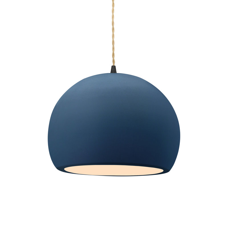 Luminaire suspendu à 1 lumière Aschwin, H 7,75 po x l 10 po x P 10 po, Ciel à minuit, Matte Black