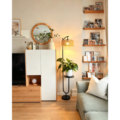 165cm Matte Tray Table Floor Lamp