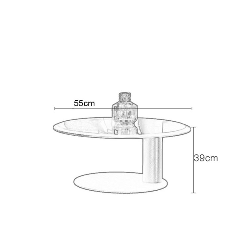 Cherice Pedestal Coffee Table, Grey