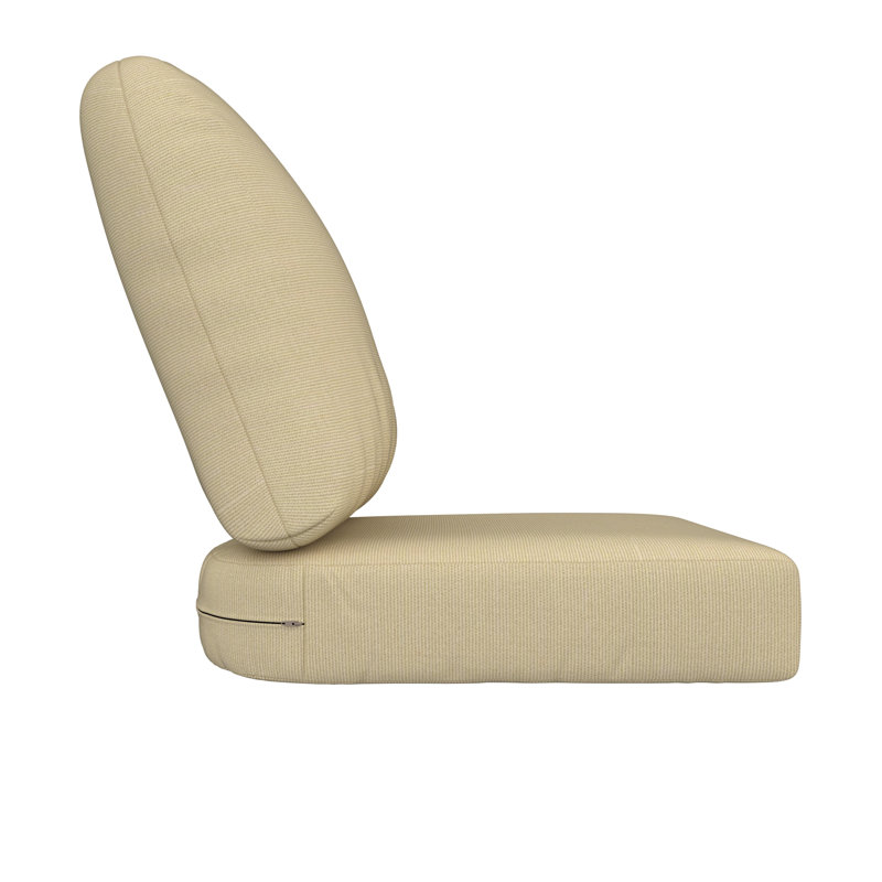 Outdoor Sunbrella® Seat/Back Cushion, Antique Beige Sunbrella® Canvas