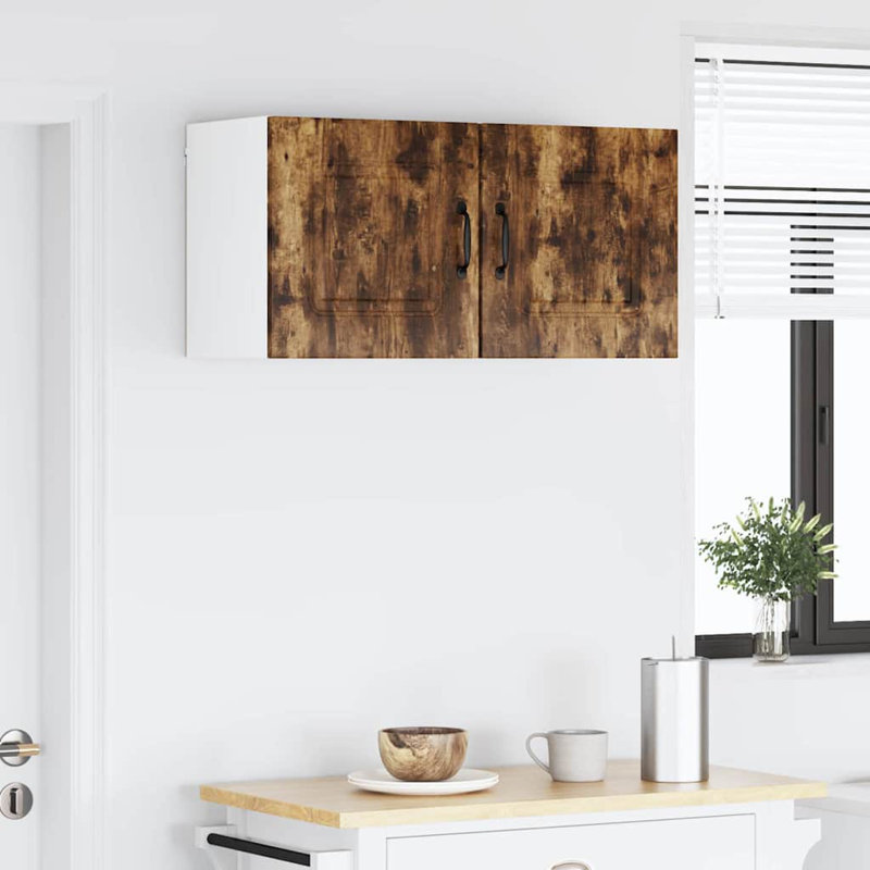 Vidaxl Kitchen Wall Cabinet Black 40 X 31 X 40 Cm Engineered Wood, 40cm H x 40cm W x 31cm D, Smoked Oak