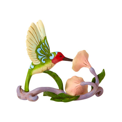 Jim Shore Heartwood Creek Hummingbird with Flower Figurine 5.375 Inch