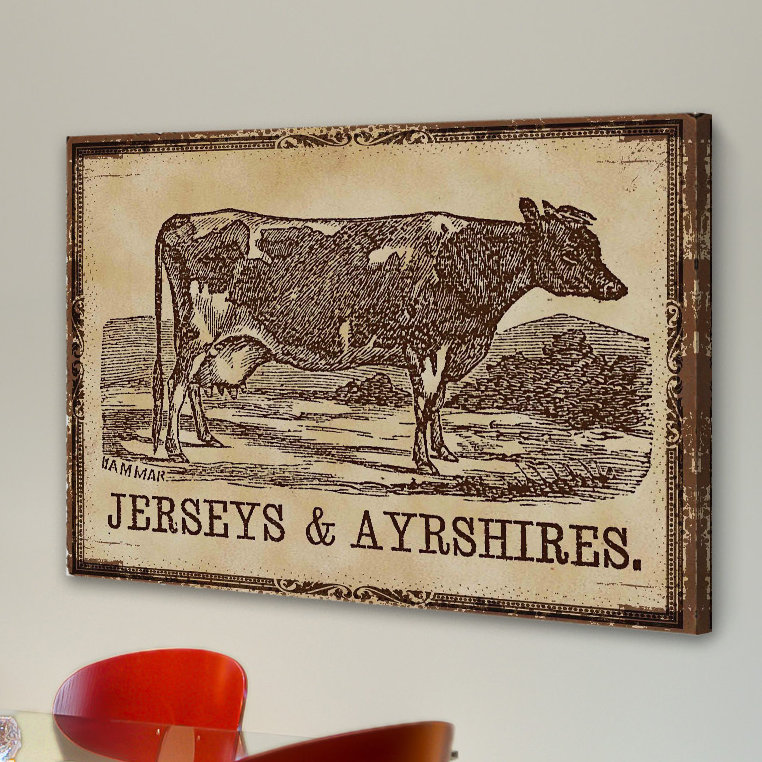 Cows Jerseys - Wrapped Canvas Print, 41cm H x 61cm W