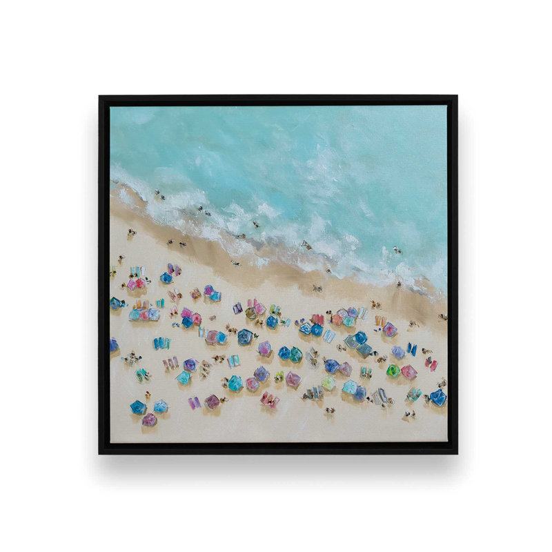 Imprimé Summer Summer, H 12,75 po x l 12,75 po, Noir satiné