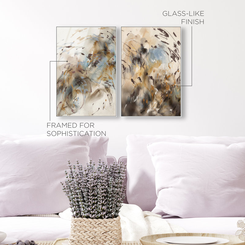 Mindfulness Set Set by Oliver Gal, 110"H x 74"W, White Floater Frame