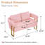 Chaise décorative moderne TS, chaise d'appoint de salon avec pieds en métal doré, sans roulettes, convient au vestiaire, à la salle de réception, au bureau, aux canapés rembourrés en molleton et pieds en métal rose-478212960