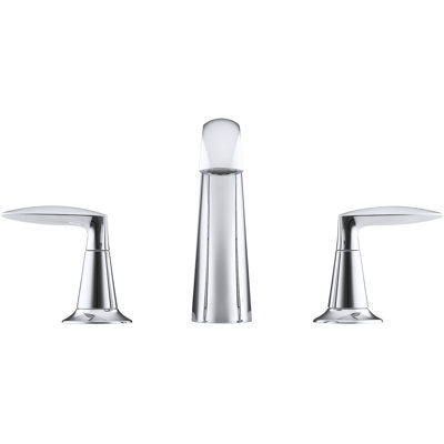 Kohler Alteo Widespread Bathroom Faucet with Pop-Up Drain Assembly, 3-Hole 2-Handle Bathroom Sink Faucet, 1.2 gpm