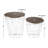 Lavish Home Set of 2 Nesting Storage Tables, White