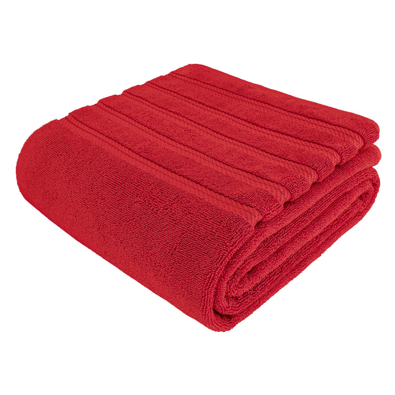 Grand drap de bain 100% coton 35 x 70 Darcelle, Rouge