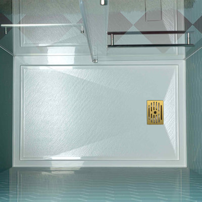 WOODBRIDGE 60 In. X 30 In. Solid Surface Shower Pan Base, Alcove Installation With Drain Options, Slip-Resistant & Mold-Resistant