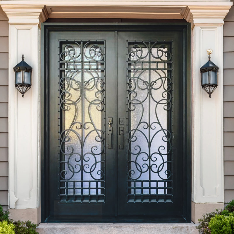 Lavalier Double Iron Front Entry Doors