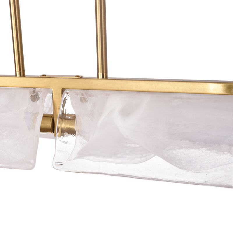 Mingle 2-Light Linear Pendant - Satin Brass