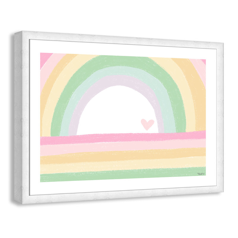Décoration murale pour enfants, H 26,5 po x l 36,5 po x P 0,63 po, Encadré plat à grain de bois blanc