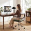 Chaise de bureau pivotante en similicuir Ayris-2021555489