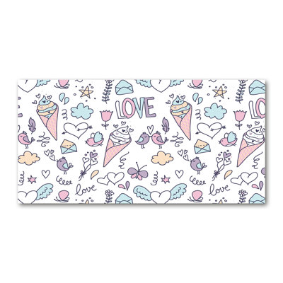 Romantic Pattern - Wrapped Canvas Print