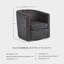 Kazier Faux Leather Swivel Accent Chair