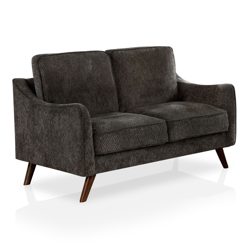 Upholstered 50.5'' Loveseat, Dark Gray