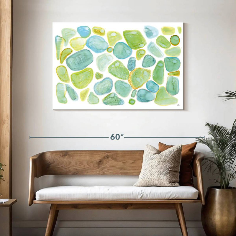 Abstrait de verre de mer Avery, H 30 po x l 45 po