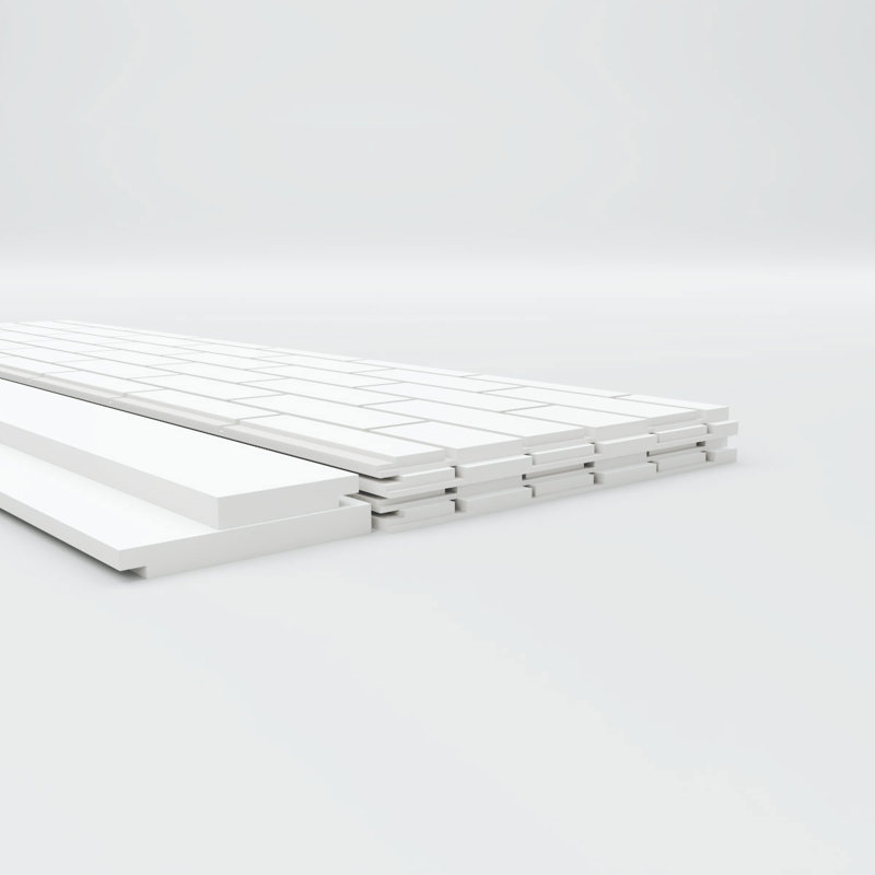 Ensemble de lambris en PVC Subway Brick, H 32 po x l 94,5 po x P 0,625 po